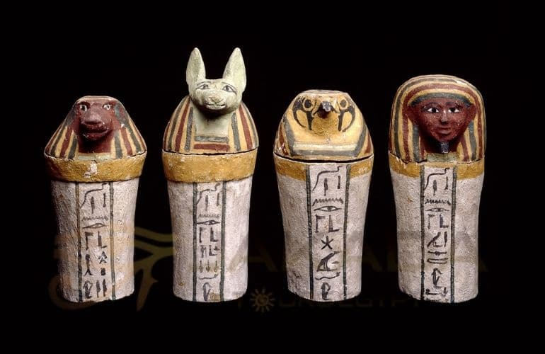 Canopic jars - ancient egyptian symbols